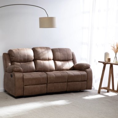 SILLON VYS SPA 3 CUERPOS ACERO BEIGE RECLINABLE - 2