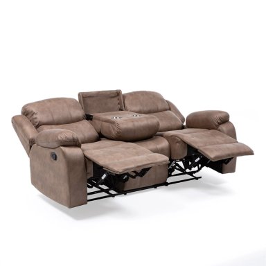 SILLON VYS SPA 3 CUERPOS ACERO BEIGE RECLINABLE - 4