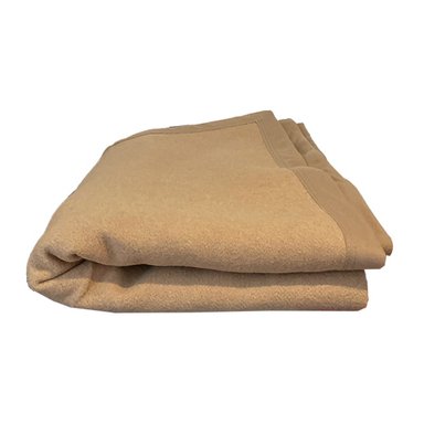 FRAZADA LANA SINGLE CAMEL - 1
