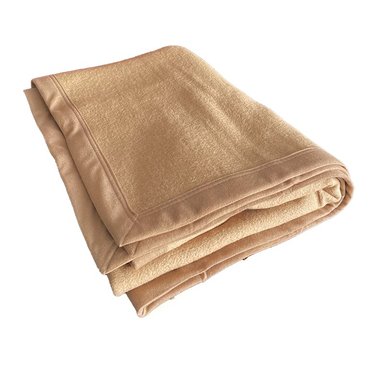 FRAZADA LANA SINGLE CAMEL - 2