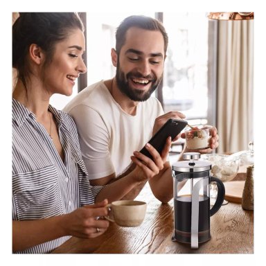 PRENSA FRANCESA CAFETERA DE LUJO 800ML ACERO INOXIDABLE - 3