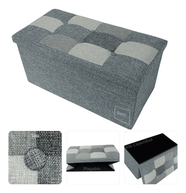PUFF BAUL PLEGABLE ORGANIZADOR 76X38 TELA MIX COLORES - 6