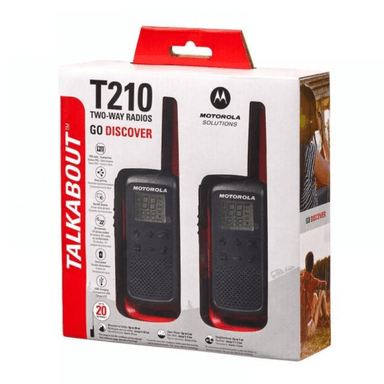 WALKIE TALKIE MOTOROLA NEGRO TRANSCEPTOR INTERCOMUNICADOR T210CL TALKABOUT - 2