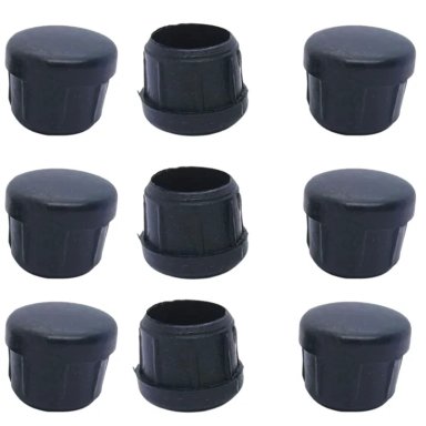 REGATON PLASTICO REDONDO 7/8' INTERIOR - NEGRO  - 100 UNIDADES - 1