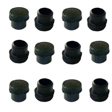 REGATON PLASTICO REDONDO 5/8' INTERIOR - NEGRO - 100 UNIDADES - 1