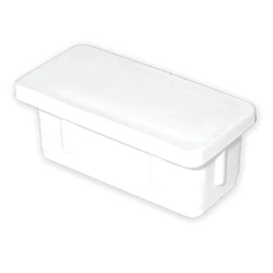 REGATON PLASTICO RECTANGULAR BLANCO 20X40 MM - 100 UNIDADES - 2