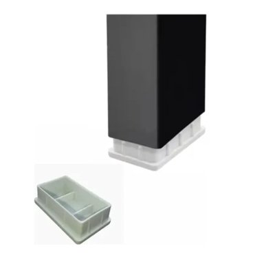 REGATON PLASTICO RECTANGULAR BLANCO 20X40 MM - 100 UNIDADES - 3