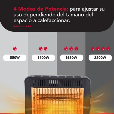 Estufa Electrica Exterior 2 potencias Thor Carbon Heat - 8