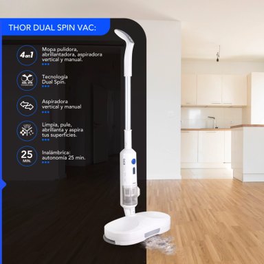 Pulidora y Aspiradora vertical/manual inalambrica Thor Dual Spin Vac - 3