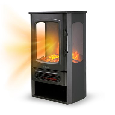 Chimenea Electrica 2 Potencias 2000W Thor FirePlace 3D Plus Negro hasta 60 m2 - 1