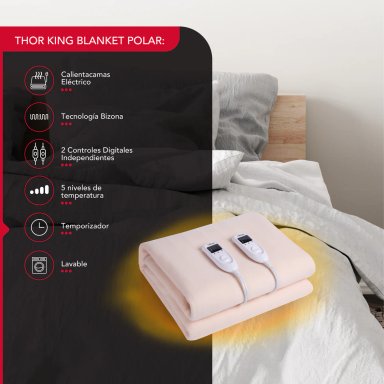 CALIENTACAMAS POLAR KING THOR KING BLANKET POLAR - 3