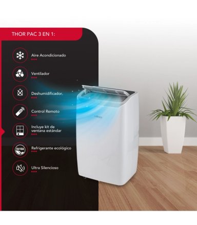 AIRE ACONDICIONADO PORTATIL PAC 3EN1 12000 BTU SOLO FRIO - 3