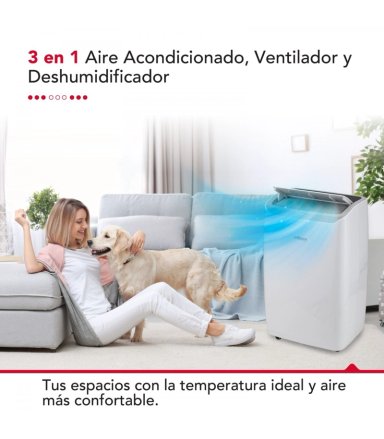AIRE ACONDICIONADO PORTATIL PAC 3EN1 12000 BTU SOLO FRIO - 4