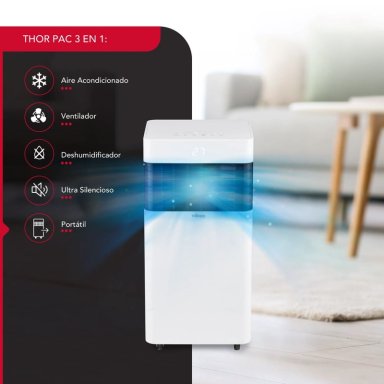 AIRE ACONDICIONADO PORTATIL FRIO THOR PAC 3EN1 8000 BTU - 4