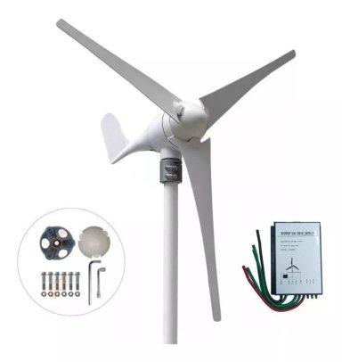 AEROGONERADOR EÓLICO 400W 48V CON CONTROLADOR DE CARGA 400W - 1