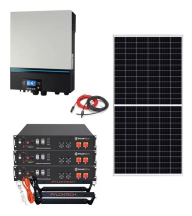 KIT SOLAR 8000 W HÍBRIDO AMPLIADO CON BATERÍAS LITIO - 1