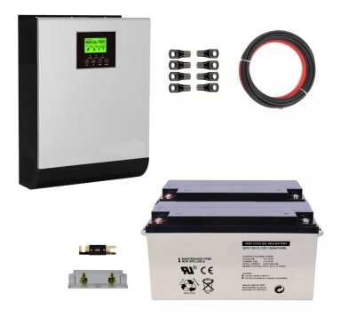 KIT UPS 1000 W RESPALDO CON ENERGÍA SOLAR CORTE LUZ - 1