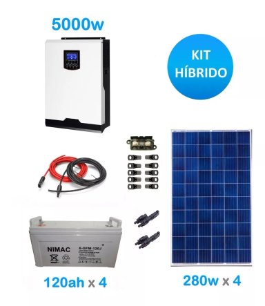 KIT SOLAR FOTOVOLTAICO 5000W HÍBRIDO BASE - 1