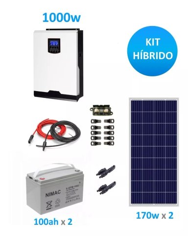 KIT SOLAR FOTOVOLTAICO 1000W HÍBRIDO BASE - 1