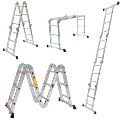 ESCALERA MULTIPROPOSITO ARTICULADA ALUMINIO 12 PELDAÑOS - 1