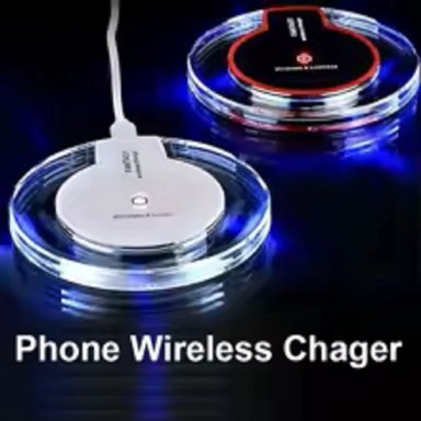 CARGADOR DE CELULAR INALÁMBRICO 1A 10W SMARTPHONE ANDROID PARA IPHONE PARED CASA REDONDO (NEGRO) - 4
