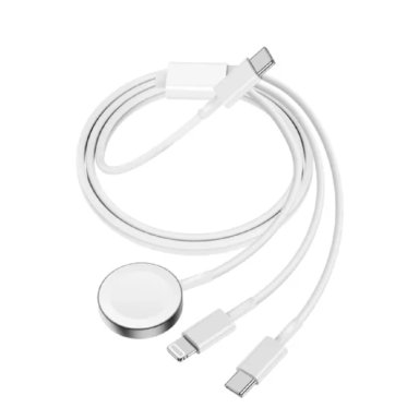 Cargador inalámbrico 3 en 1 USB magnético 30W 3A para iPhone, iWatch y Android – carga rápida. - 1