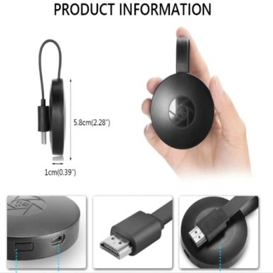 CHROMECAST G-4 DUPLICADOR DE PANTALLA 4TA GENERACIÓN 1080P MIRASCREEN DONGLE G2 - 5