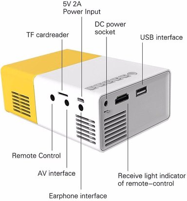 MINI PROYECTOR CON CONTROL REMOTO PRO LED - 7