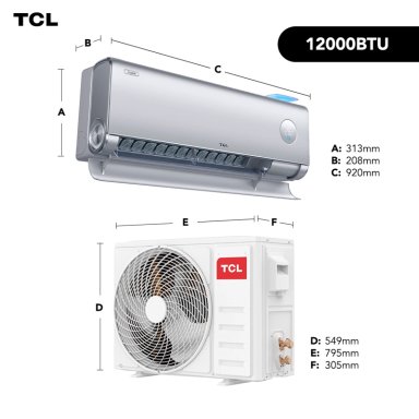 AIRE ACONDICIONADO INVERTER TCL FRESHIN 12.000 BTU WIFI - 1
