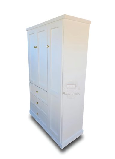 CLÓSET MUEBLES LORELEY MADERA BLANCO 3 CUERPOS - 3