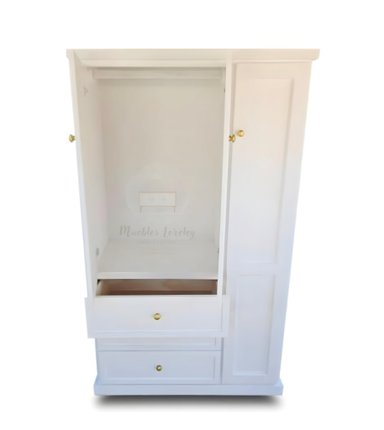 CLÓSET MUEBLES LORELEY MADERA BLANCO 3 CUERPOS - 4