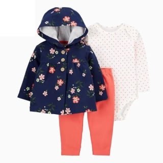 CONJUNTO 3 PIEZAS POLERÓN, BUZO Y BODY BEBÉ - 1