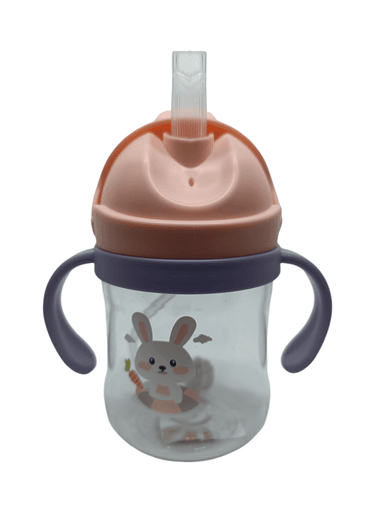 VASO CONEJITO ANTIDERRAME CON BOMBILLA Y ASAS BEBÉ 250ML 6M+ ROSADO - 2