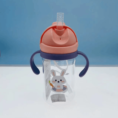 VASO CONEJITO ANTIDERRAME CON BOMBILLA Y ASAS BEBÉ 250ML 6M+ ROSADO - 6