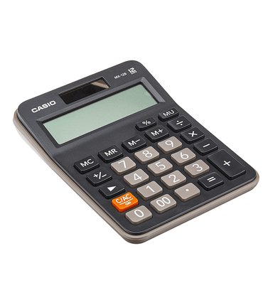 CALCULADORA CASIO MX-12B-BK COMERCIANTES NUMEROS GRANDES - 1