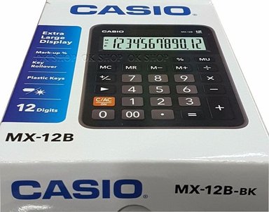 CALCULADORA CASIO MX-12B-BK COMERCIANTES NUMEROS GRANDES - 5