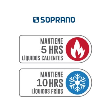 MAXI TERMO 12 LITROS SOPRANO AZUL PARA AGUA FRIA Y CALIENTE - 6