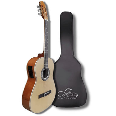 GUITARRA ELECTROACUSTICA SEVILLANA 39” CON ALMA + FUNDA 8941 - 1
