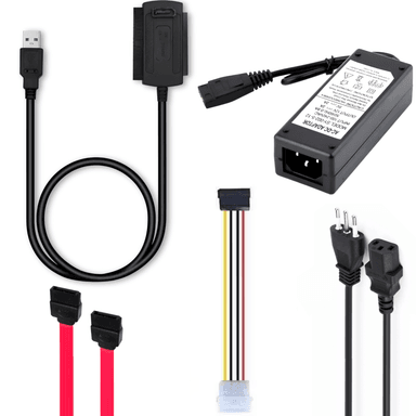 ADAPTADOR USB 2.0 DISCOS IDE SATA CON FUENTE PODER 29USB42821 - 2