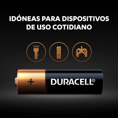 PACK 12 PILAS DURACELL AAA ALCALINA DE LARGA DURACION - 3