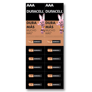 PACK 12 PILAS DURACELL AAA ALCALINA DE LARGA DURACION - 8
