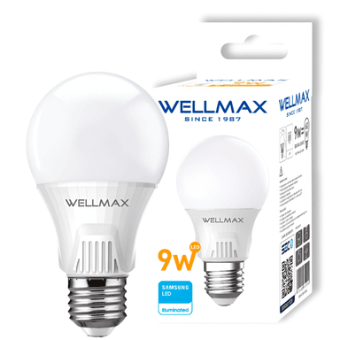 PACK OEM BALLET A60 9 W C DE 3 AMPOLLETAS WELLMAX E-27 9 W LUZ CALIDA LED SAMSUNG - 4
