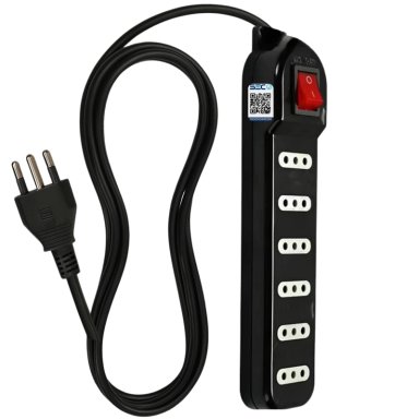 ALARGADOR DE 3MT CERTIFICADO 6 POS + SWITCH CORTA CORRIENTE - 1