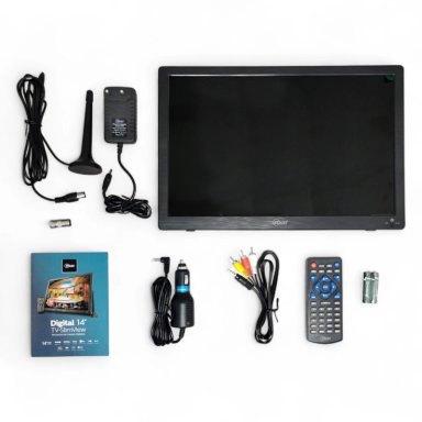 TV PORTATIL FHD RECARGABLE SEÑAL DIGITAL ISDB-T 14' SLIM BK - 11