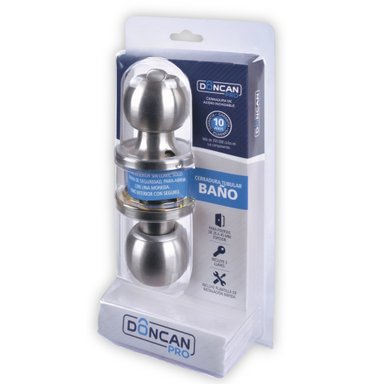 PACK DE 2 CERRADURAS DE BAÑO DONCAN PRO DE ACERO INOXIDABLE - 7