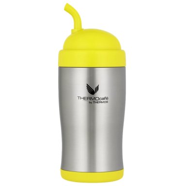 VASO TE RMICO MUG MATERO INOXIDABLE THERMOS AMARILLO 400ML - 1