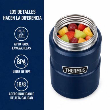 TERMO DE COMIDA INOX THERMOS KING  700ML MATT NAVY - 9
