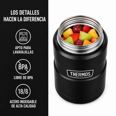 TERMO DE COMIDA INOX THERMOS KING  700ML  NEGRO - 9
