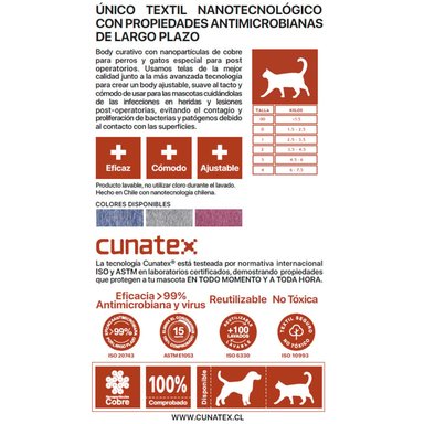ROPA BODY GATOS COBRE CUNATEX AZUL TALLA 3 4.5 6 KG - 3