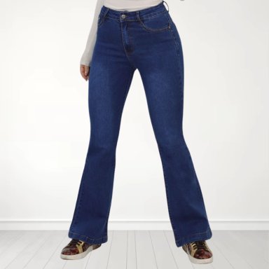JEANS FLARE AZUL PUSH UP ELASTICADO - 1